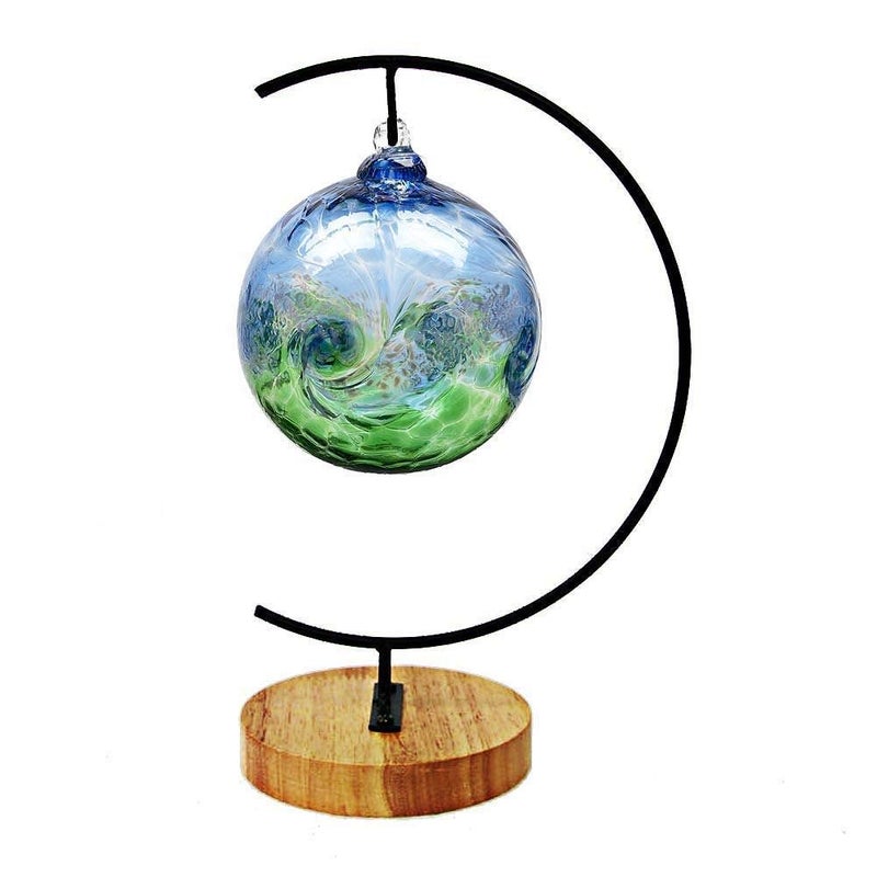 YY YEARCHY Awesomes Terrarium Ornament Display Stand Metal Stand Air Plant Stand Flower Pot Stand Holder Iron Pothook Stand for Hanging Glass Terrarium Globe Ball (1, Black) - Image 3